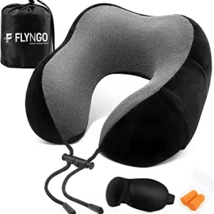 Ergonomic U-Shaped Memory Foam Neck Pillow for Travel & Flights